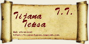 Tijana Tepša vizit kartica